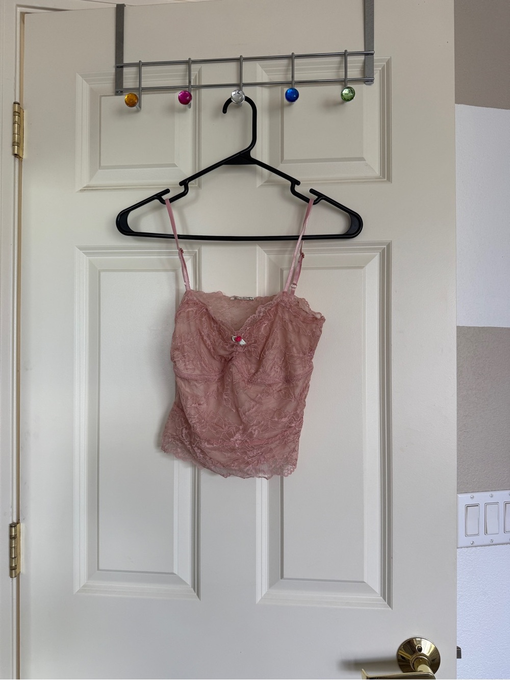 Free People Lace Trim Camisole in Dusty Rose